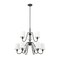 Z-Lite Gianna Chandelier, 9-Light, 32 In.W x 27.5 In.H, Matte Black/White 7509-9-32MB - alternate 8